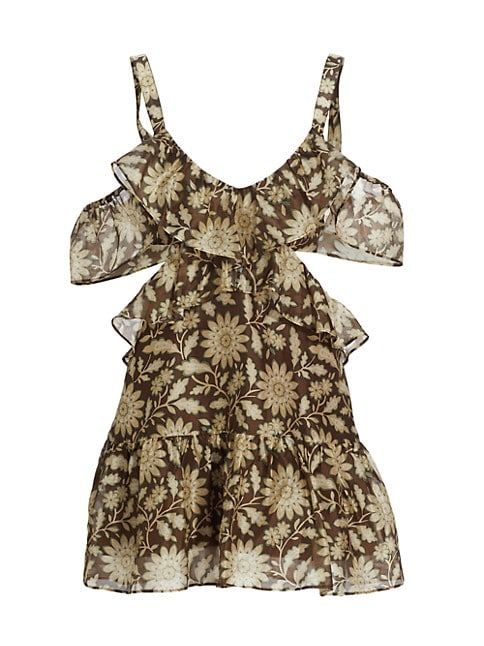 Xanita Floral Cut-Out Minidress | Saks Fifth Avenue