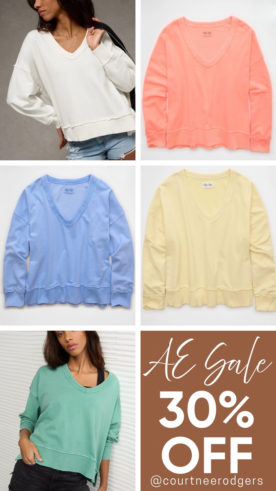 American Eagle 30% off when you sign into your account! This is my fave sweatshirt I have in the crewneck style! I wear size small!

American Eagle, sweatshirts, spring outfits 

#LTKSaleAlert #LTKPetite #LTKootd