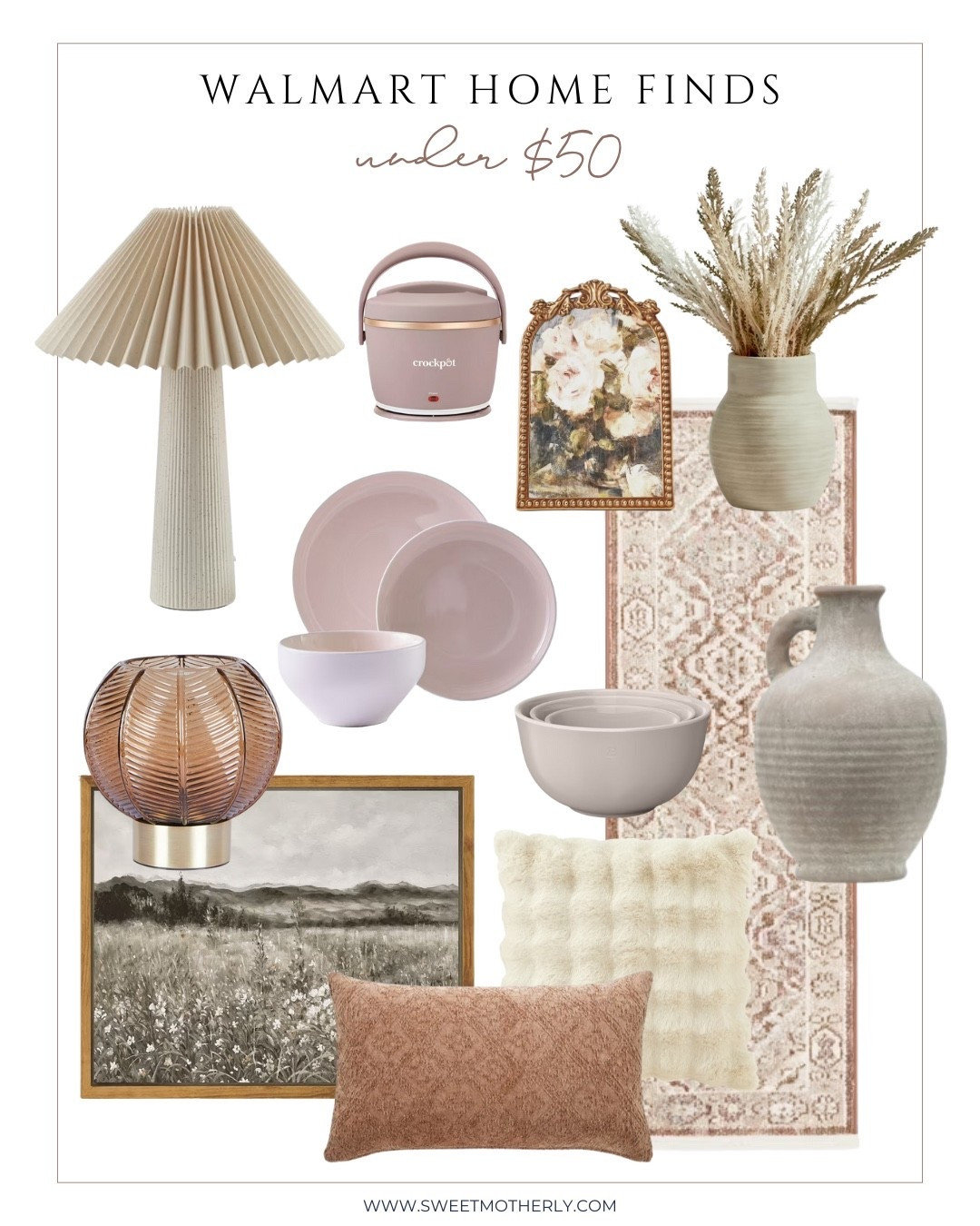 Shop Walmart home decor under $50, including modern table lamps, faux fur throw pillows, and woven texture cushions. Add affordable wall art, decorative vases, and ceramic dinnerware for a budget-friendly style update. These Walmart finds prove you can decorate your home beautifully without overspending.

#LTKHome #LTKFindsUnder50 #LTKStyleTip