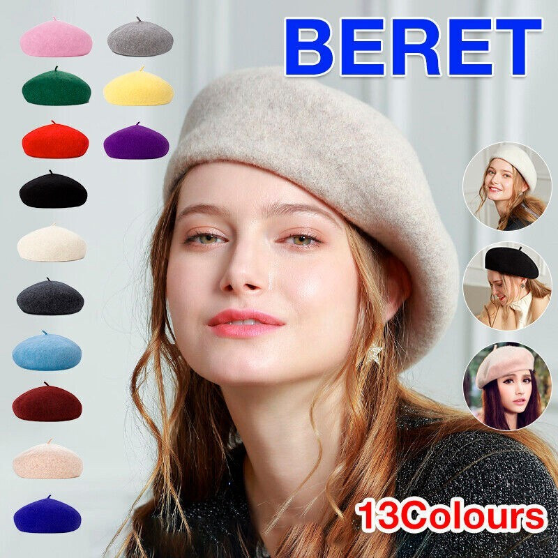 Beanie Beret Newsboy Hat Womens Winter Warm Wool Style Cap Ladies AU Pack Set  | eBay Australia | eBay AU