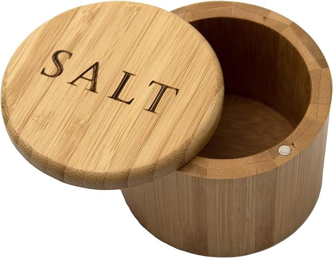 Totally Bamboo Salt Storage Box with Magnetic Swivel Lid, "Salt" Engraved on Lid | Amazon (US)