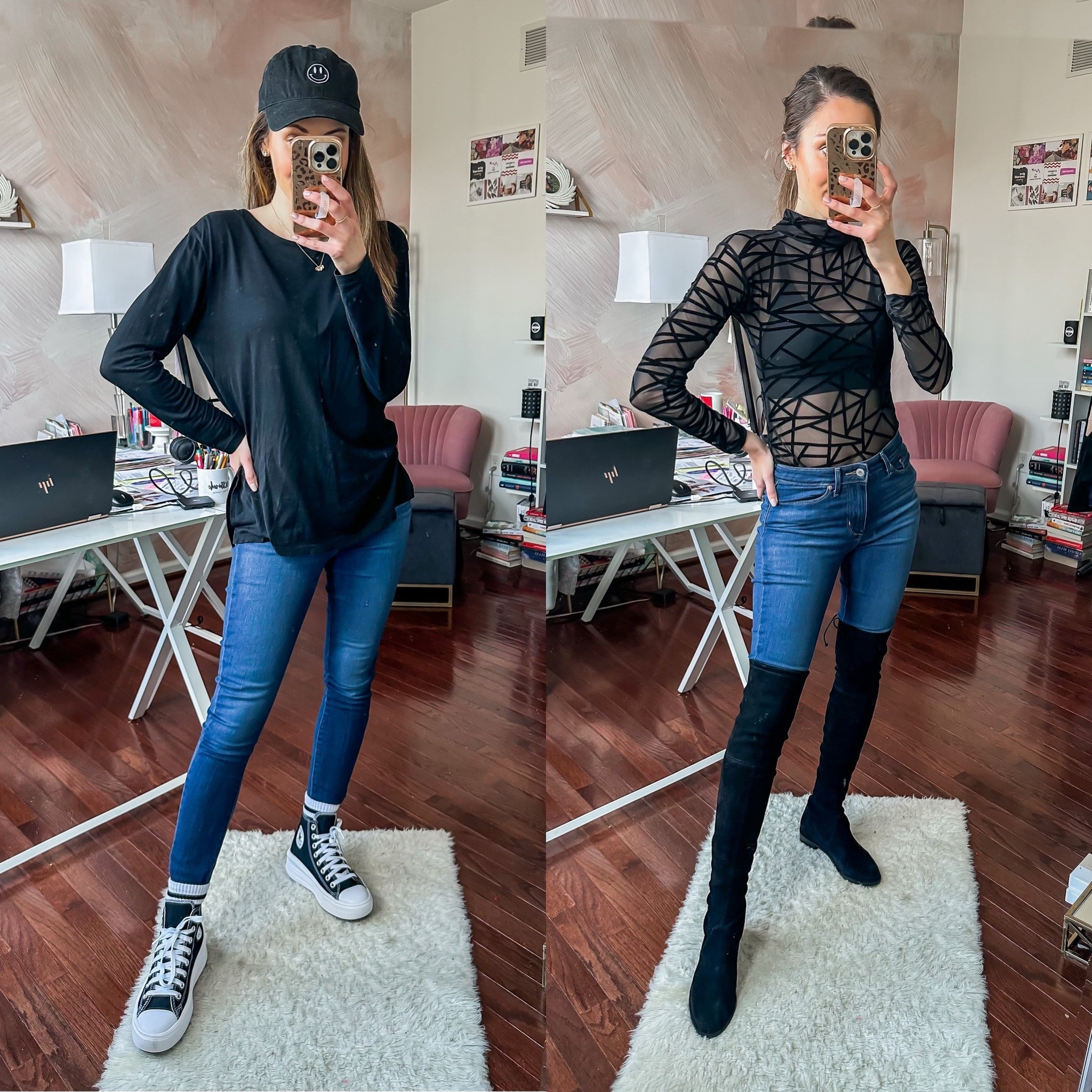 Jeans under $25 at Walmart! 😍

Skinny jeans // medium wash denim // smiley face hat // crew socks // over the knee boots 

#LTKstyletip #LTKfindsunder50