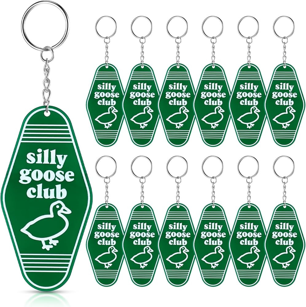 12 Pcs Silly Goose Keychain Cute Funny Keychain Bulk Novelty Silly Goose Gag Gifts Vintage Hotel ... | Amazon (US)