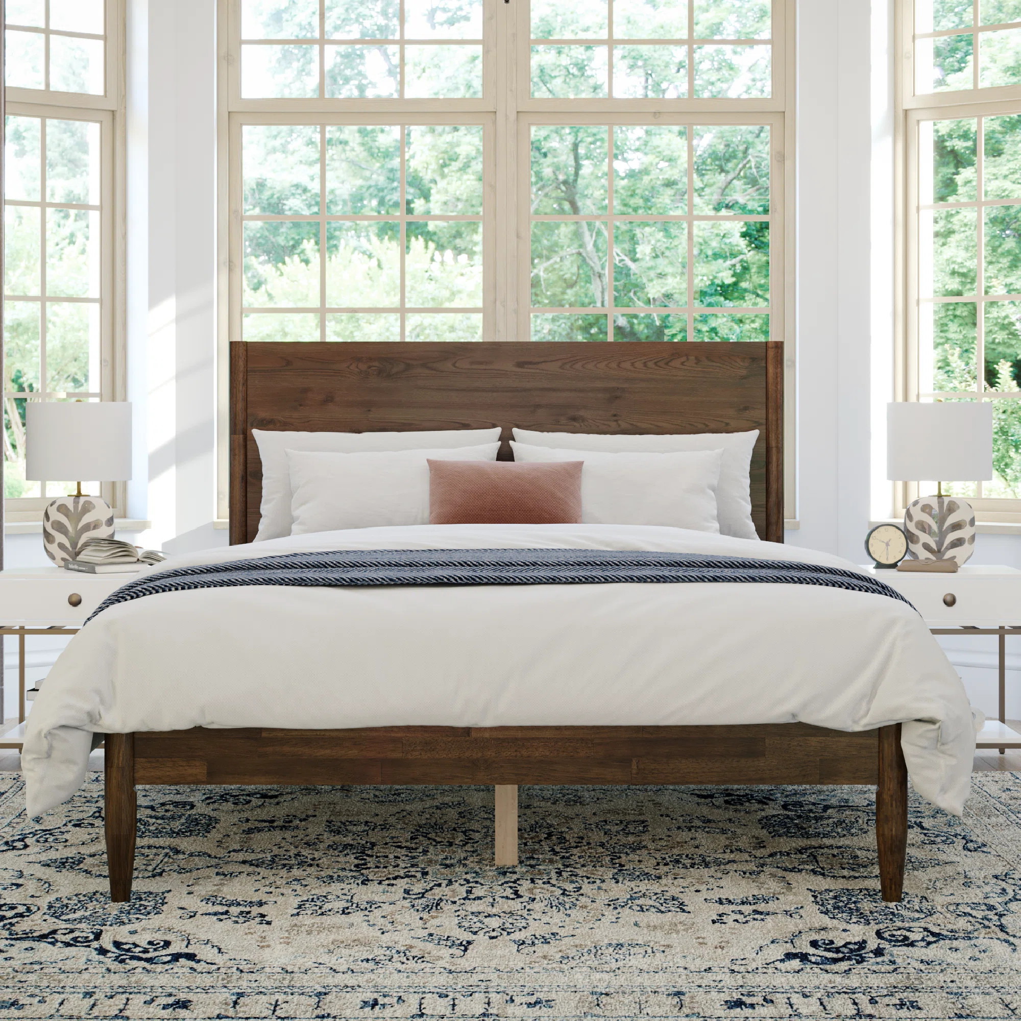 Besan Solid Wood Headboard Bed Frame | Wayfair North America