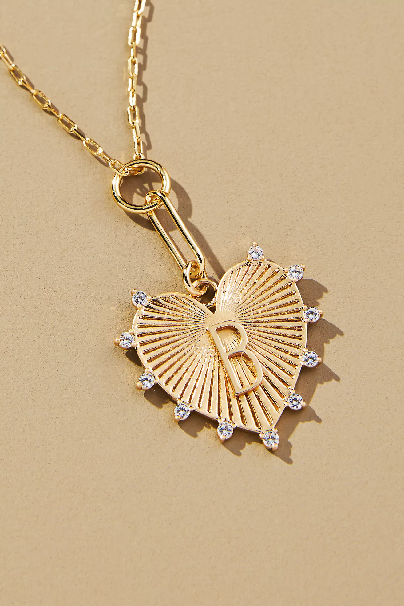 Monogram Heart Pendant Necklace | Anthropologie (US)