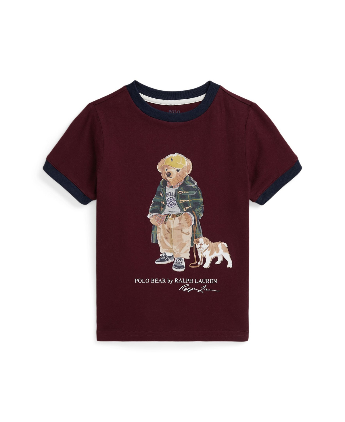 Polo Ralph Lauren Toddler and Little Boys Polo Bear Ringer T-Shirt - Wine | Macy's