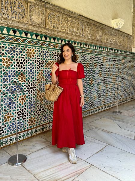 Loving this red midi dress paired with neutral sneakers for Summer! Perfect for a date night! Wearing size 2.
#outfitidea #springfashion #transitionalstyle #shoeinspo

#LTKSeasonal #LTKShoeCrush #LTKStyleTip