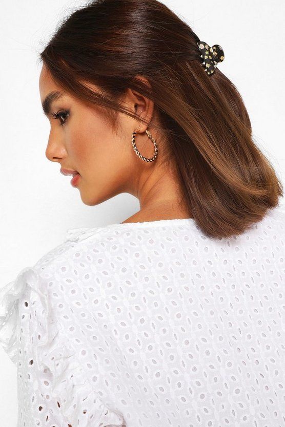 3 Pack Floral Claw Hair Clips | Boohoo.com (US & CA)