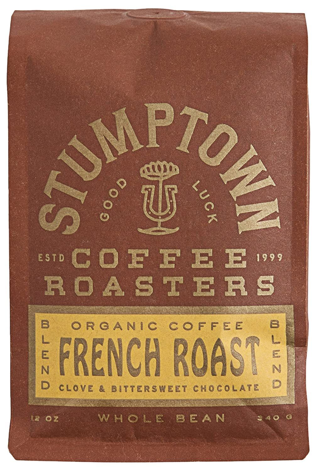 Stumptown Coffee Roasters, Dark Roast Organic Whole Bean Coffee - French Roast 12 Ounce Bag with ... | Amazon (US)