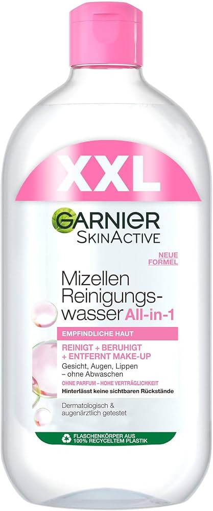 Garnier Mizellen Reinigungswasser, Für eine sanfte Reinigung und schonendes Abschminken, Beruhig... | Amazon (DE)