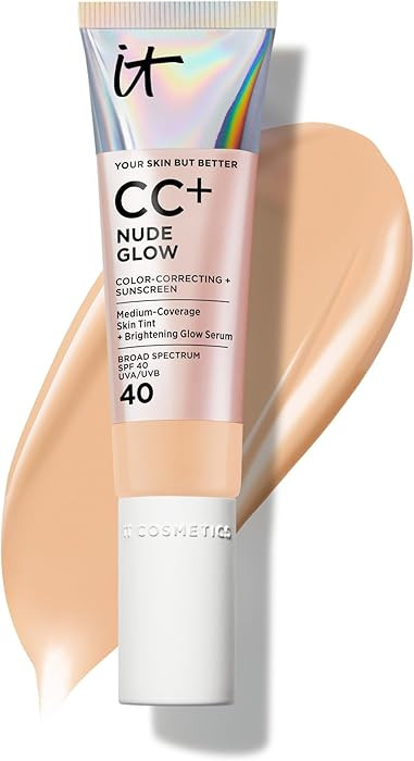 IT Cosmetics CC+ Nude Glow SPF 40 - Medium Coverage Foundation, 2% Niacinamide + Hyaluronic Acid ... | Amazon (US)