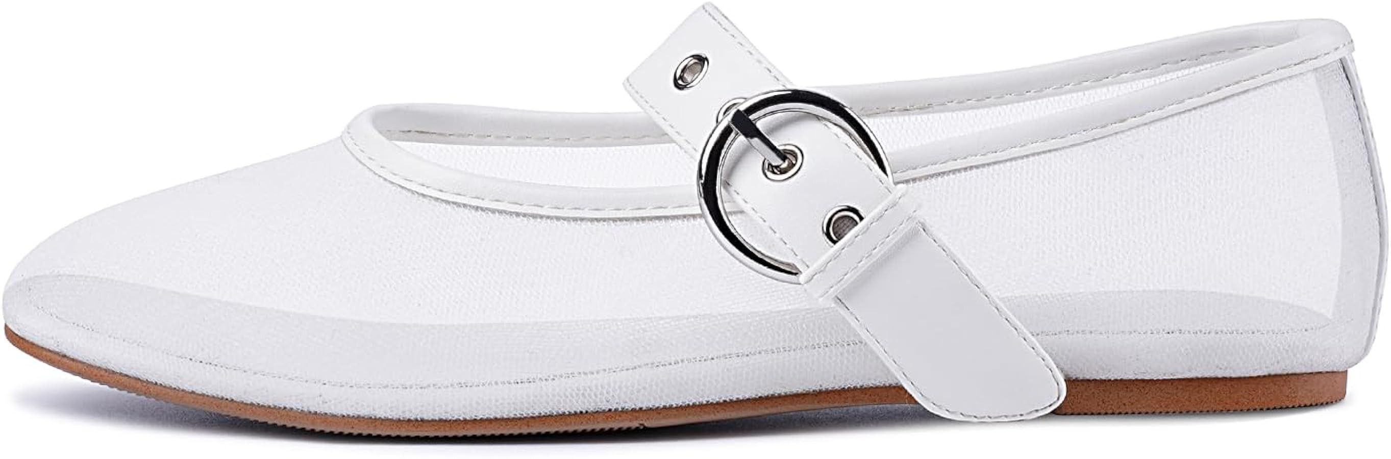 Leopard Flats for Women Mesh Flats Ballet Flats Mary Jane Flats Women's Dress Shoes Ballet Shoes | Amazon (US)