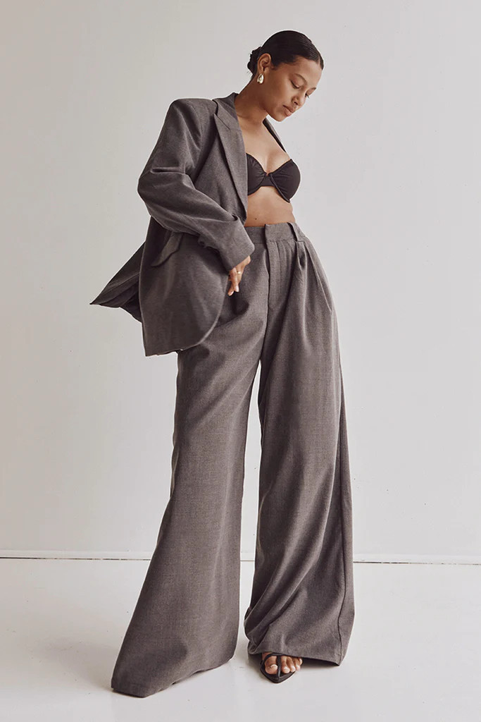 HARLEY CHARCOAL WOOL BLEND PANT | DISSH