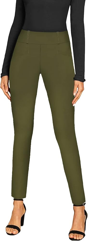 Hybrid & Company Women Office Dressy Leggings Skinny Trousers with Print | Amazon (US)