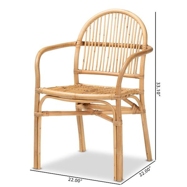 Tugera Modern Bohemian Natural Brown Rattan Dining Chair - Bed Bath & Beyond - 35732447 | Bed Bath & Beyond