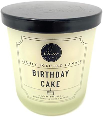 DW Home Decoware Richly Scented Candle Medium Single wick 9.69 oz ---- Birthday Cake | Amazon (US)
