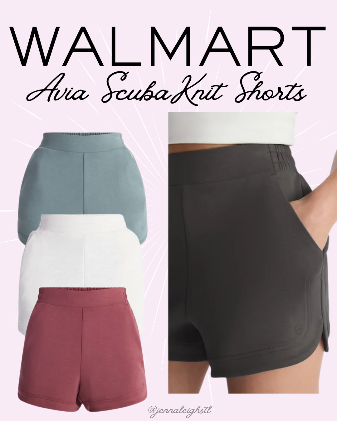 Walmart find, I can’t get over the quality and details on these Avia ScubaKnit shorts. 

 #LTKSeasonal #LTKActive #LTKMidsize