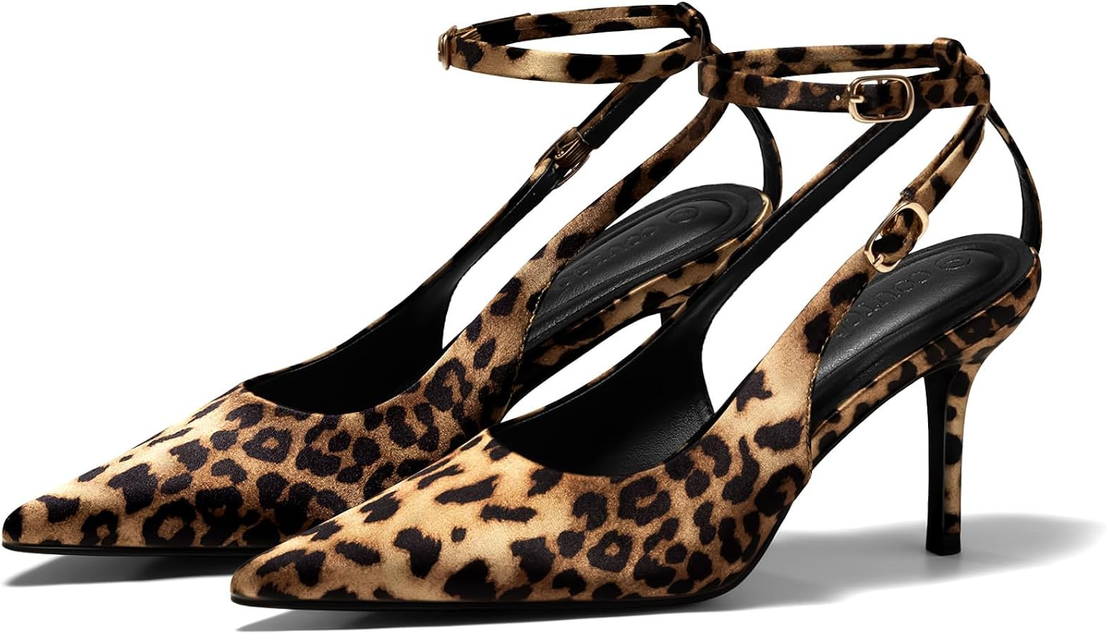 Coutgo Womens Slingback High Heels Closed Pointed Toe Pumps Ankle Strap Work Dress Shoes | Amazon (US)