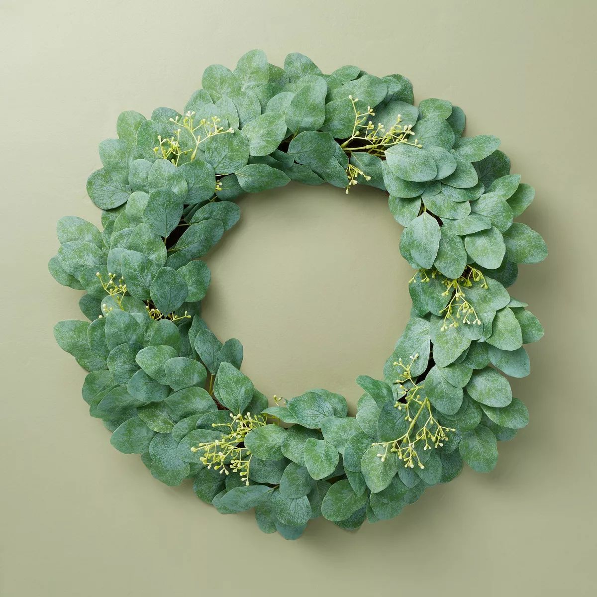 26" Faux Seeded Eucalyptus Wreath - Hearth & Hand™ with Magnolia: Indoor Greenery Decor | Target