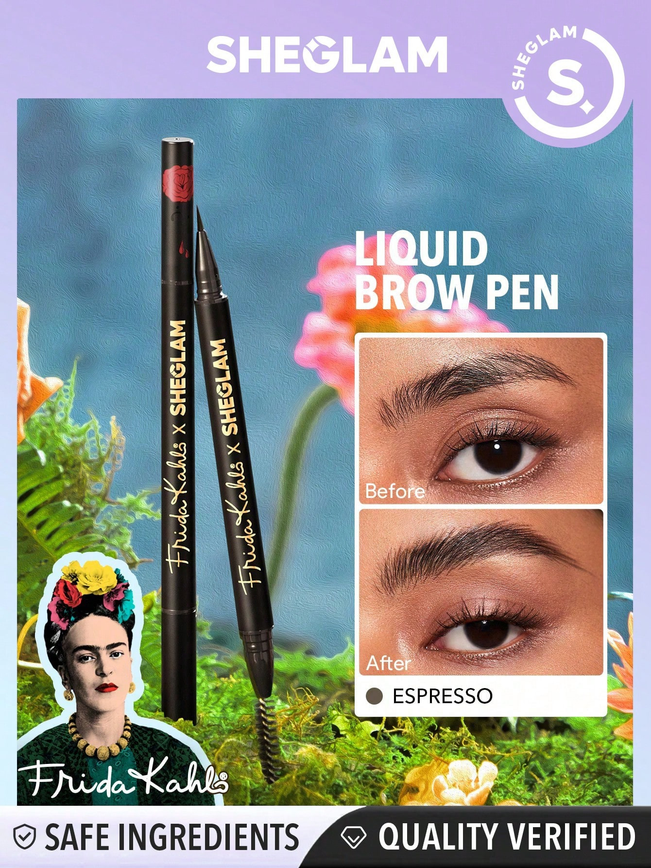 SHEGLAM X Frida Kahlo Brow Icon Liquid Brow Pen-Espresso | SHEIN