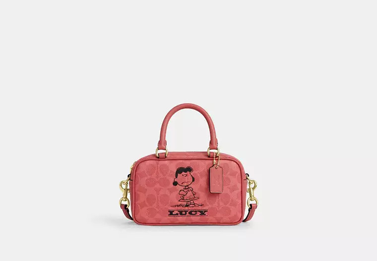 Coach X Peanuts Satchel Crossbody Bag In Signature Canvas With Lucy | Coach Outlet US