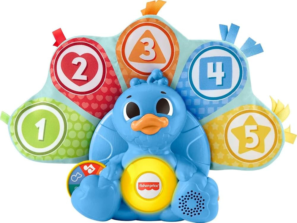 Fisher-Price Baby Learning Toy Linkimals Counting & Colors Peacock with Lights & Music for Infant... | Amazon (US)
