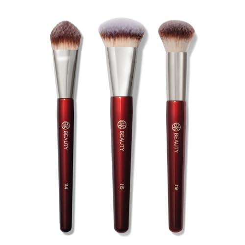 BK Beauty Core Complexion Trio Makeup Brushes Set (3PC) – Foundation, Concealer, and Blending Brushes for Liquid, Cream & Powder – Vegan, Cruelty-Free, Ultra-Soft Face Makeup Brushes | Amazon (US)