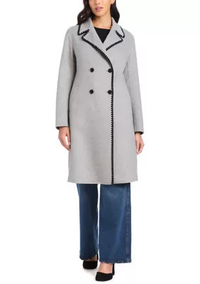 kate spade new york Women's Long Double Breasted Top Coat, Small | Belk