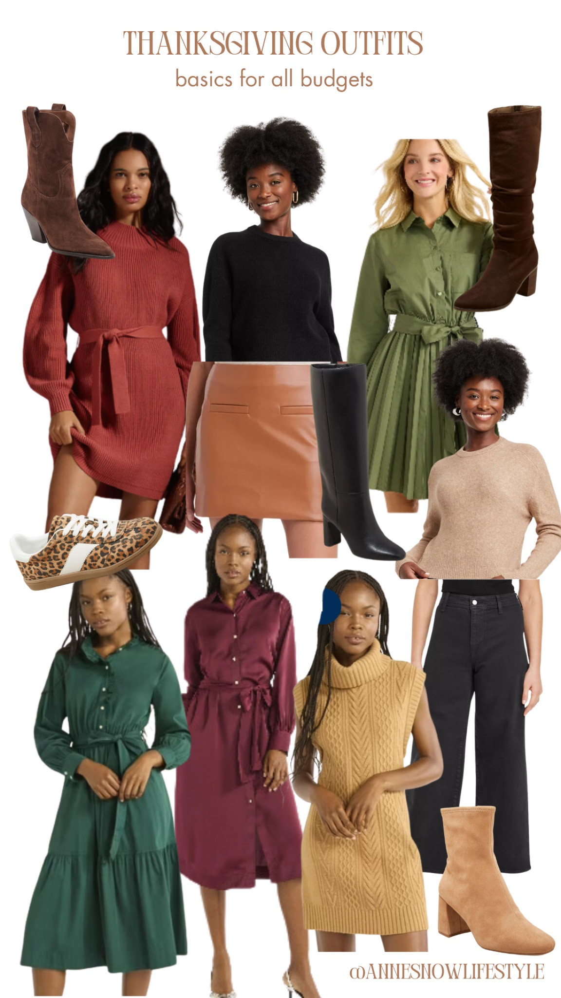 thanksgiving looks on a budget• thanksgiving outfit • thanksgiving dress, leather skirt, sweater 🦃

#LTKSaleAlert #LTKSeasonal #LTKHoliday