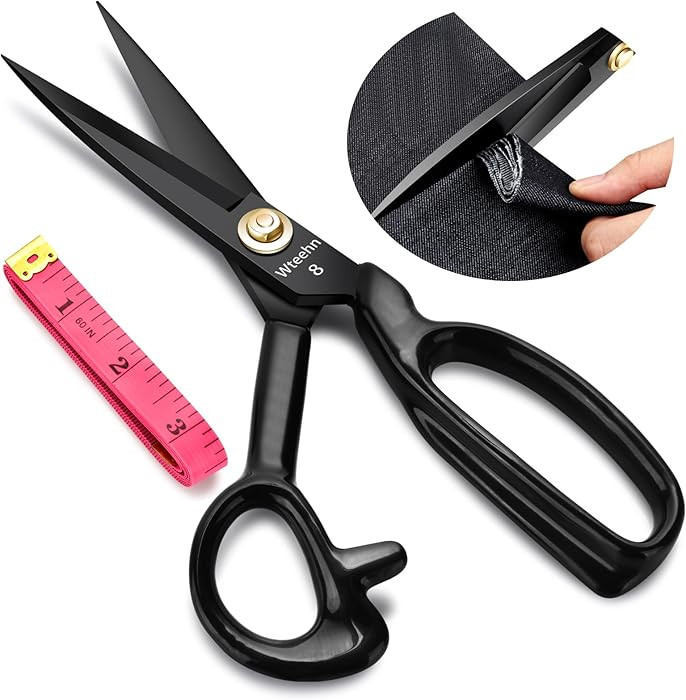Fabric Scissors Professional, 8" Heavy Duty Sewing Scissor for Fabric Cutting, Tailor Sharp Sewin... | Amazon (US)