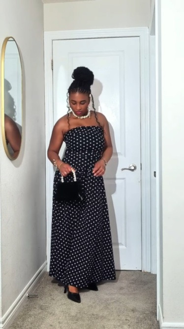 GRWM | Dress of the day. Found this in my draft. 🖤

OOTD | SUMMER DRESS 

Fragrance BIR "Extradose" @valentino.beauty

Comment "dress" to get link to the fit.

#blackgirlfashion #outfitoftheday❤️ #grwmreel #springoutfitideas

 Ootd | dress inspo | affordable outfits | spring dress | polka dot dress