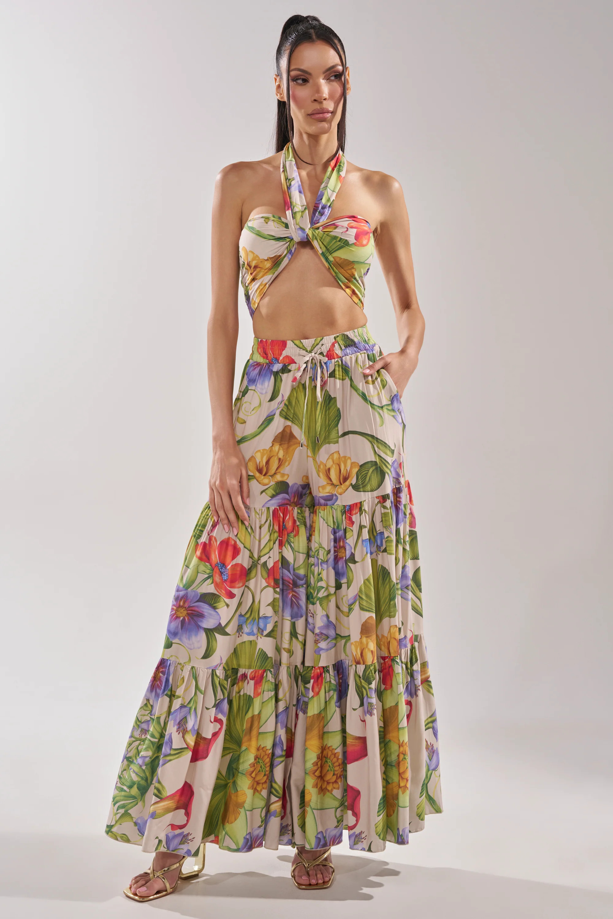 INTO THE GARDEN PALAZZO PANT | AKIRA