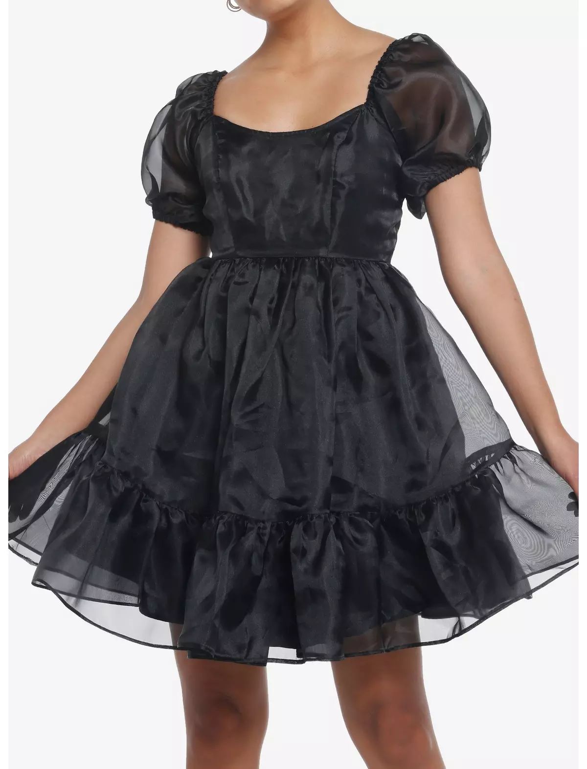 Thorn & Fable Black Organza Tiered Dress | Hot Topic | Hot Topic