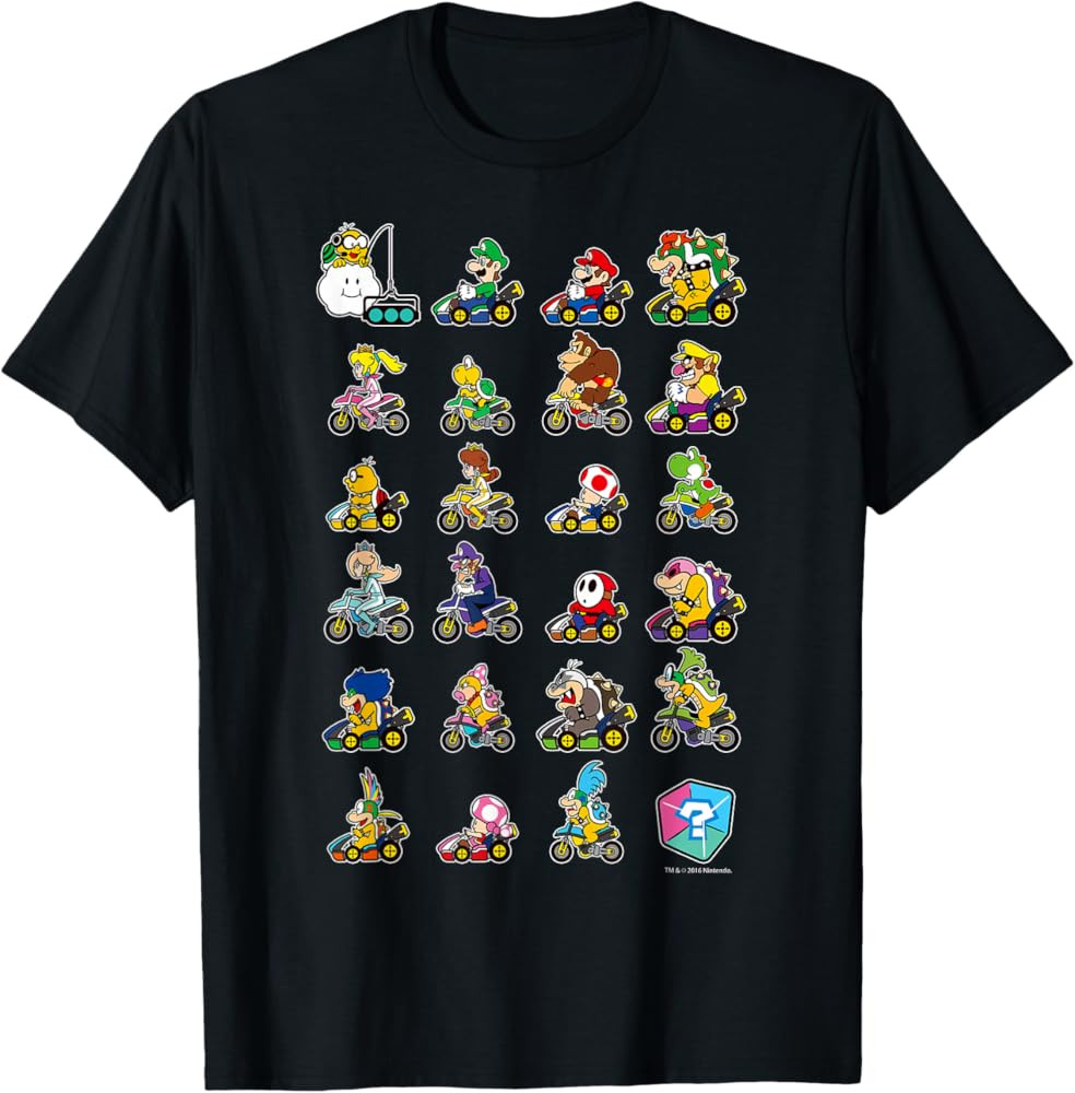 Mario Kart Character Stacks T-Shirt | Amazon (US)