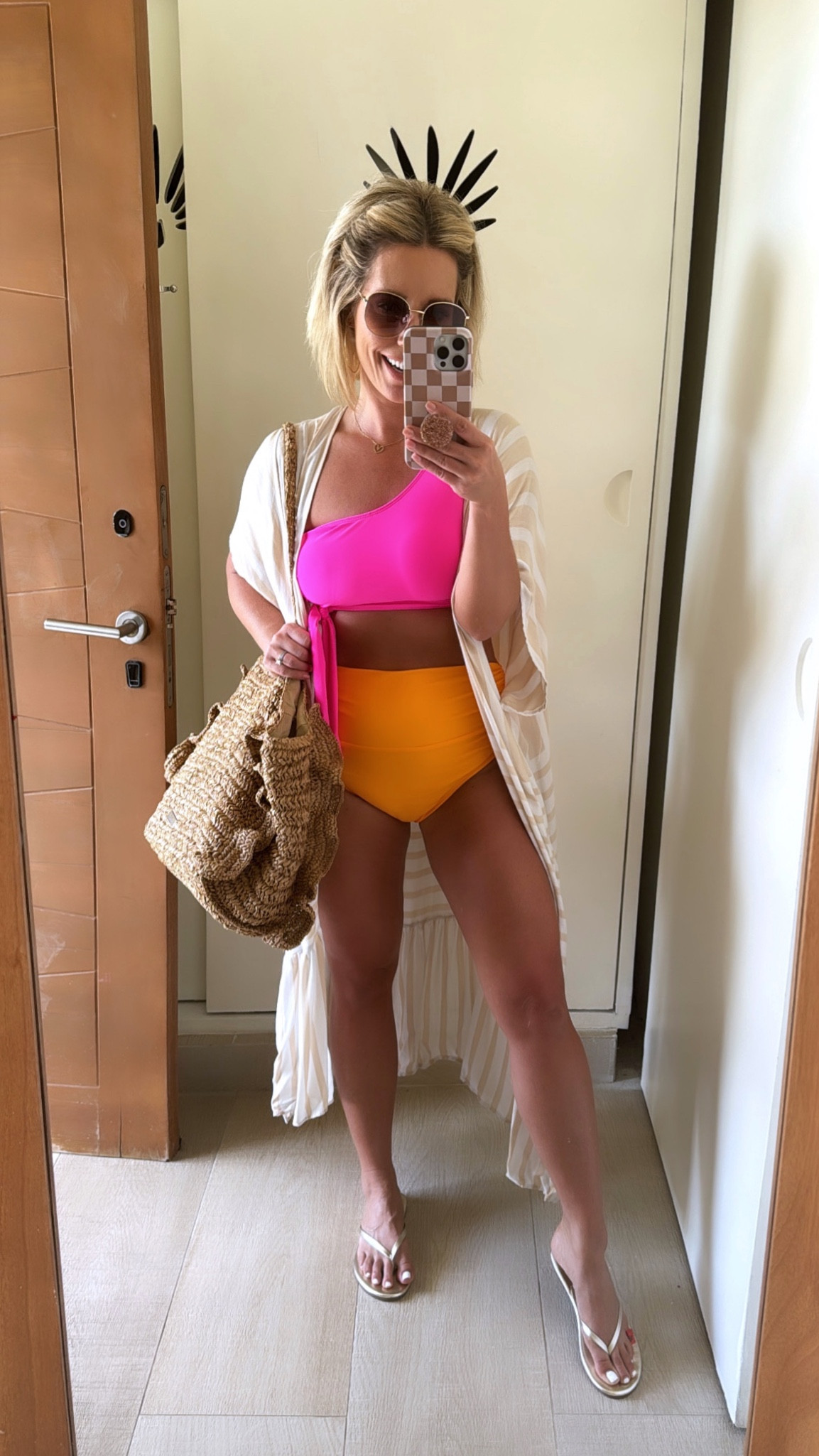 By far the best 2 piece I’ve bought in awhile!!! I love that it still has a lot of coverage and comes in so many colors! 
Wearing my true swimsuit size medium (runs a little roomy)
Flip flops sized up 

#LTKtravel #LTKswim #LTKfindsunder50