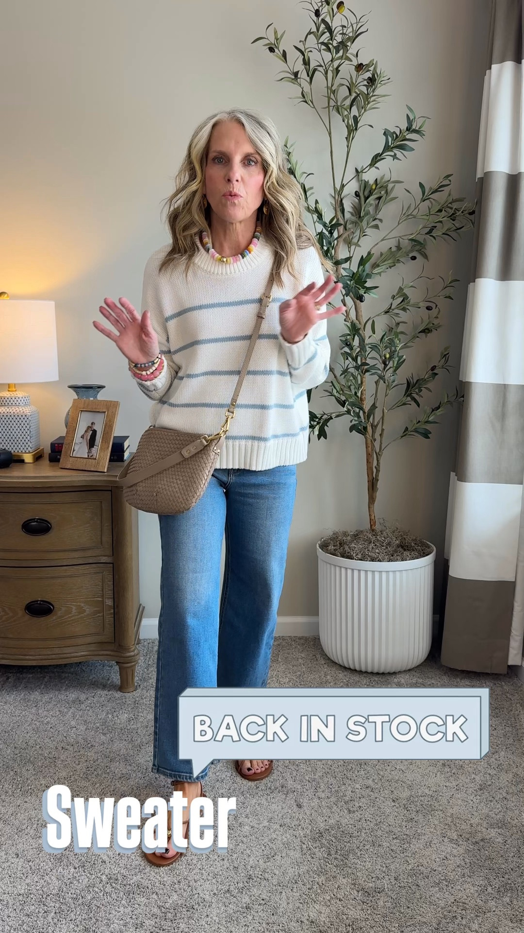 This cotton sweater is such a good mid weight. Perfect for cool spring days/nights. Wearing XS   Use code COAST15 on jeans and COAST 20 on Allie + Bess 

#LTKMothersDay #LTKootd #LTKOver40