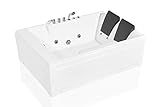 Empava 72 in. Acrylic Whirlpool Bathtub 2 Person Hydromassage Rectangular Water Jets Alcove Soaking  | Amazon (US)