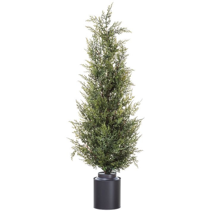 Faux Cedar Tree w/ Tin Planter | West Elm (US)