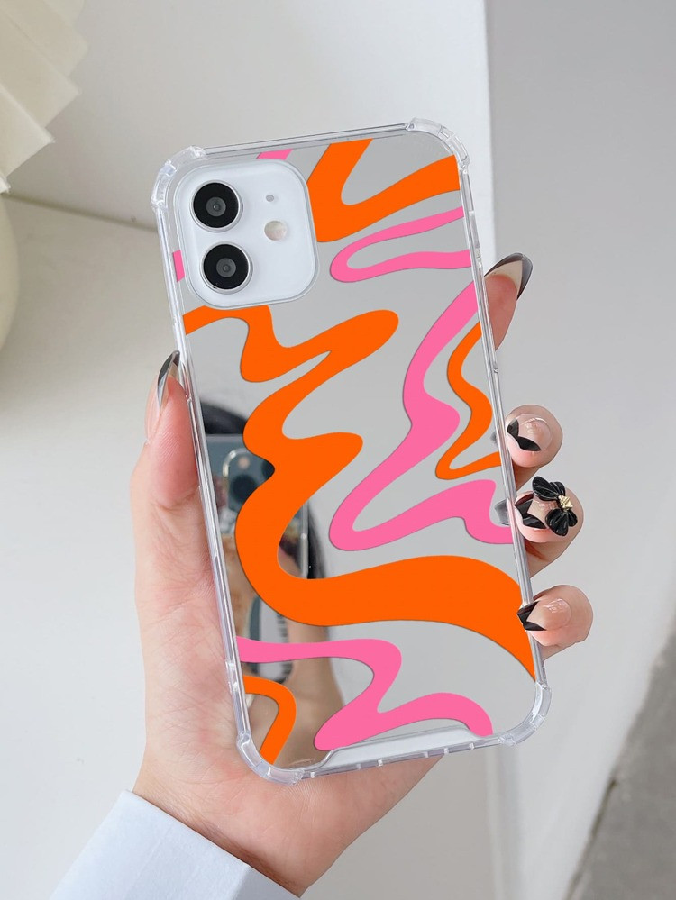 Abstract Pattern Mirror Phone Case | SHEIN