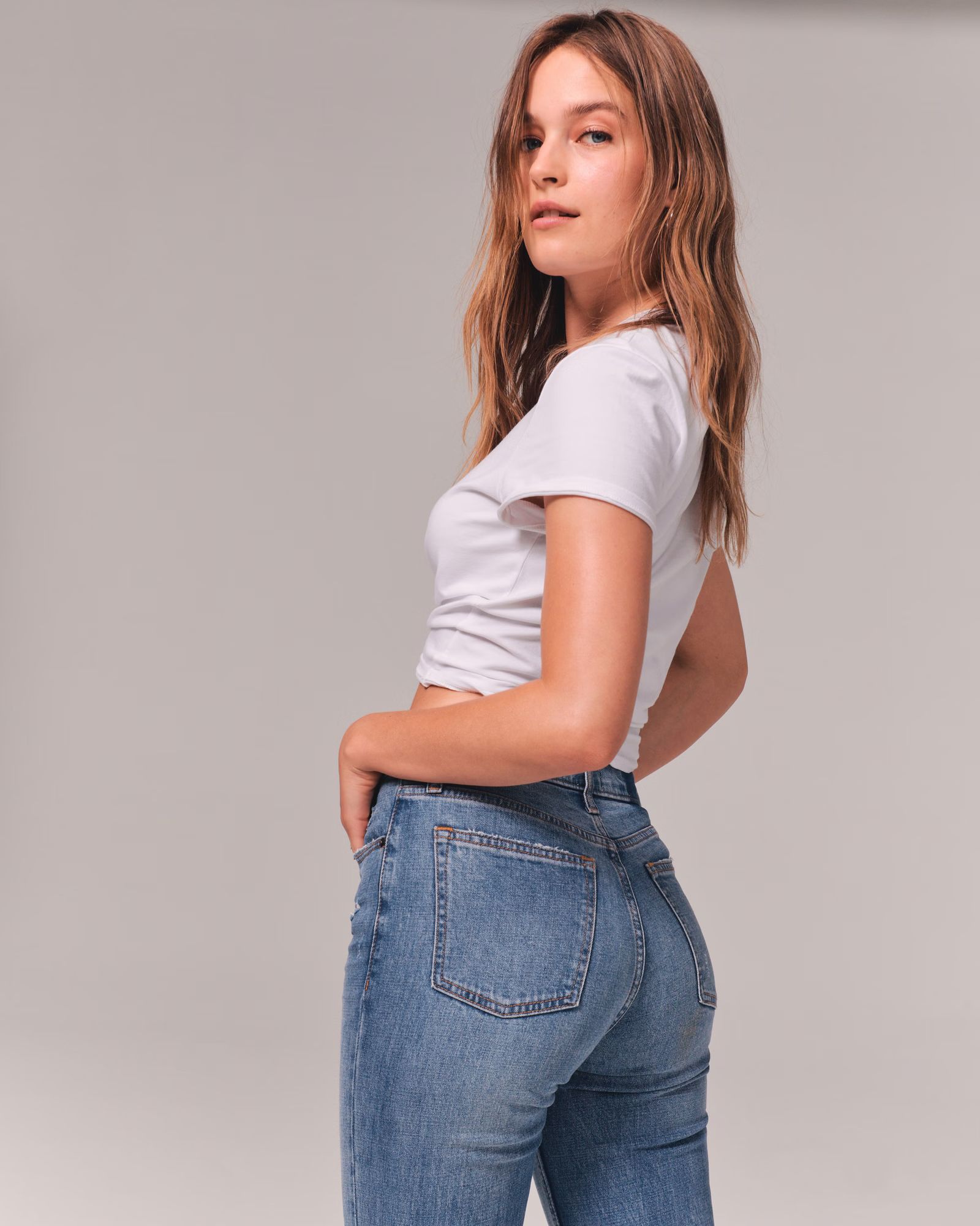 Women's High Rise Skinny Jean | Women's Bottoms | Abercrombie.com | Abercrombie & Fitch (US)