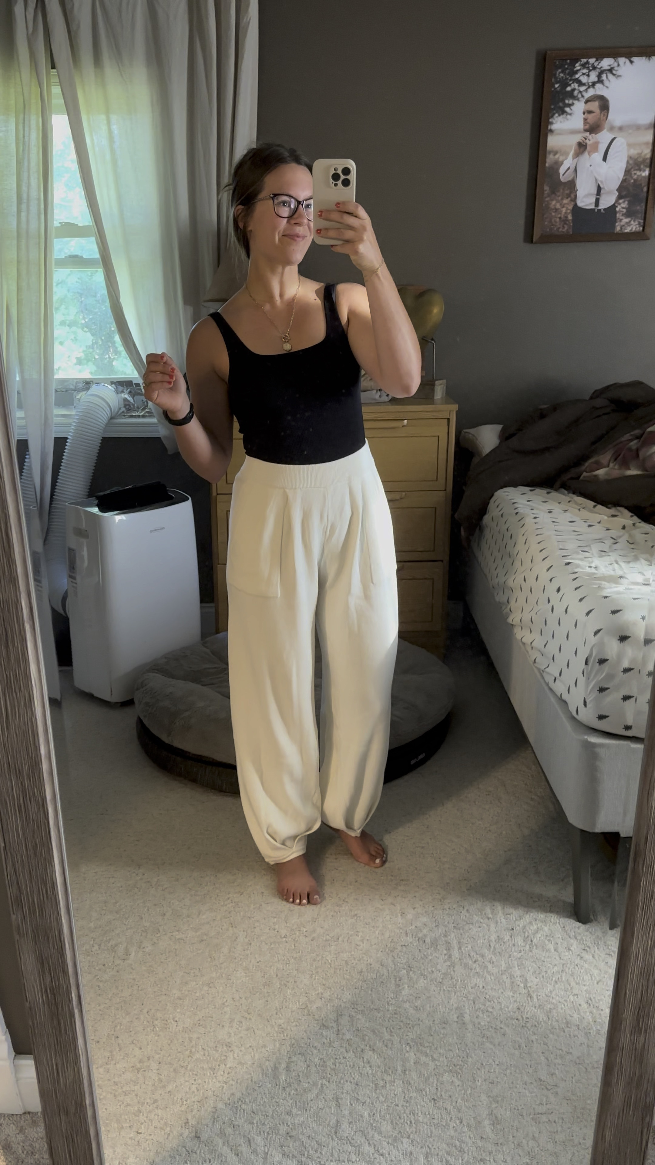 Free People Dupe- possible the highest quality outfit I’ve ever purchased off Amazon! So impressed with the pants and the shirt that goes with it (not pictured)

I am in a medium - maybe could have done a small but I love the oversized fit!

#LTKunder50 #LTKcurves #LTKFitness