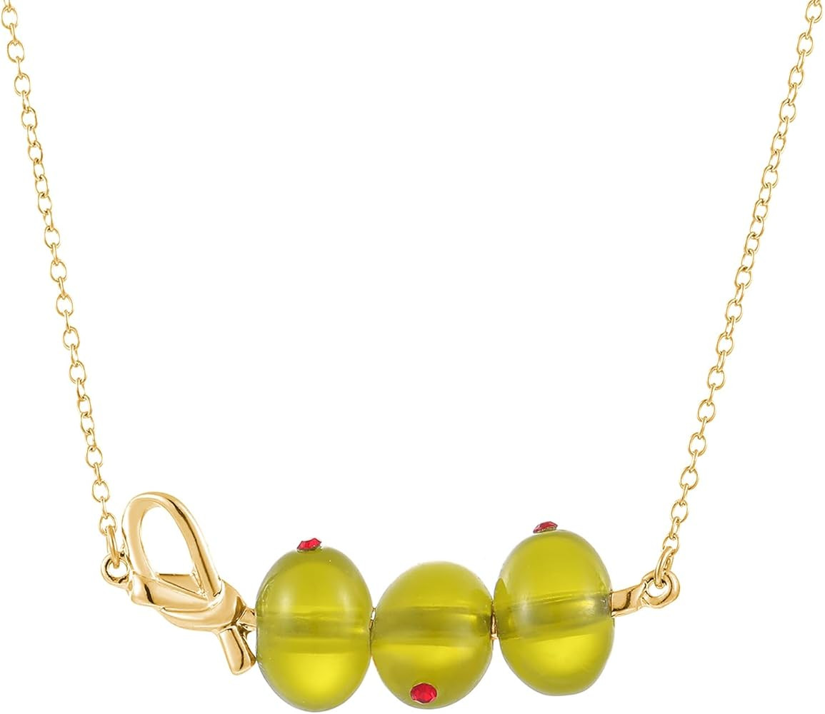 Green Olive Martini Pendant Necklace for Women | Olive Martini Cocktail Necklace for Women | Mart... | Amazon (US)