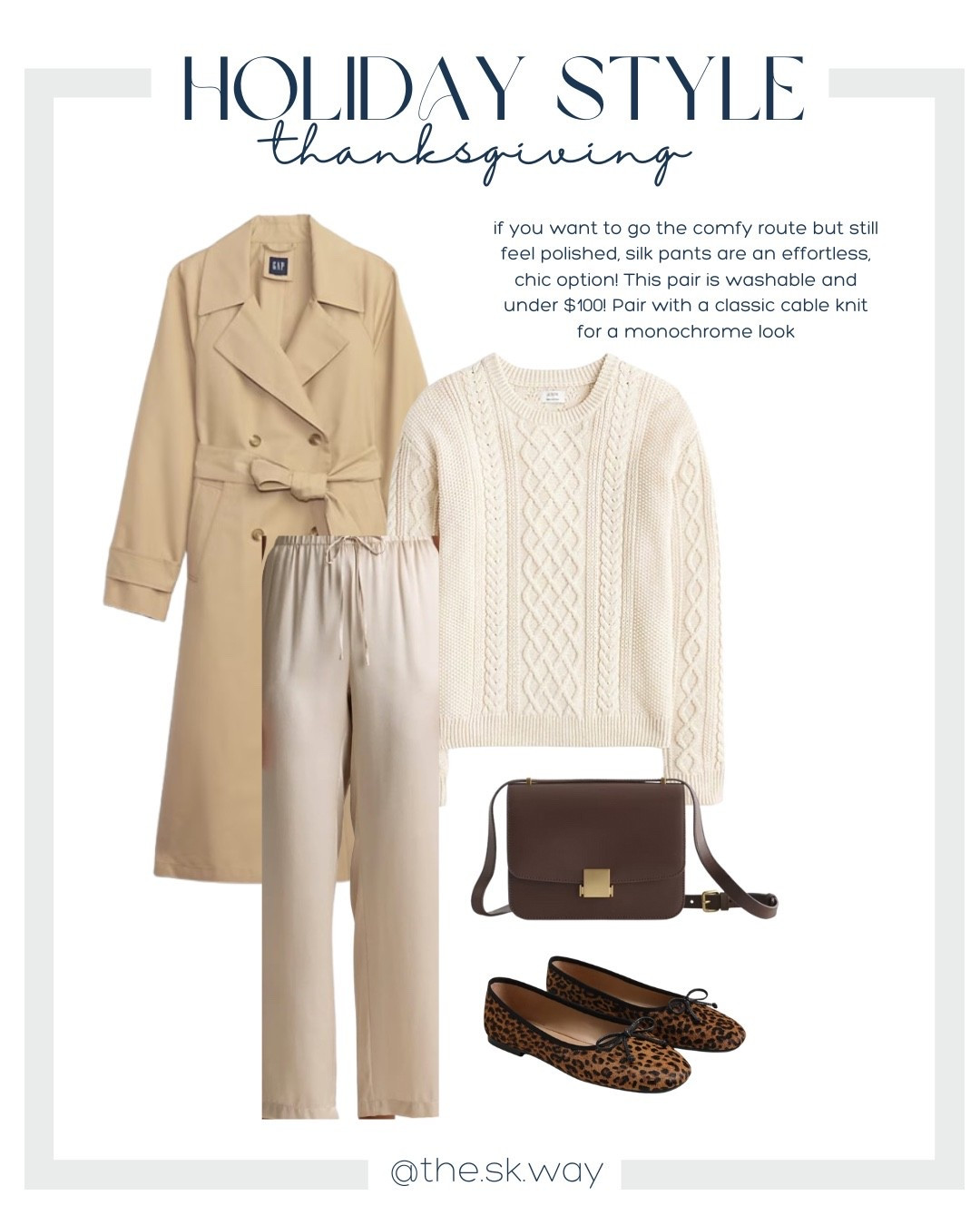 this is a classic, effortlessly chic look for Thanksgiving! 🤍 These washable silk pants are under $100 and perfect for when you want to feel comfortable but still feel put together

#LTKHoliday #LTKFindsUnder100 #LTKStyleTip