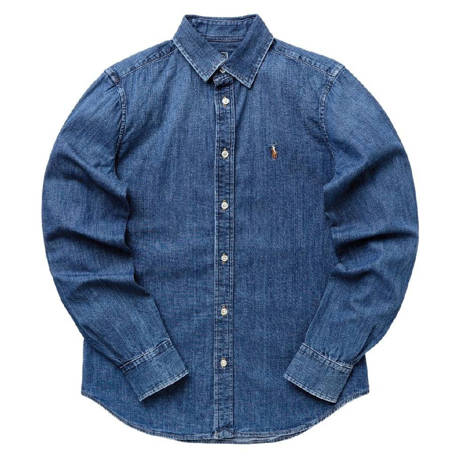 Polo Ralph Lauren Regular Fit Cotton Denim Shirt, Size 0 | Jomashop.com & JomaDeals.com