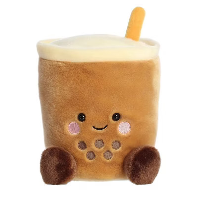 Aurora Small Party Sized Milky Tea Boba Palm Pals Adorable Stuffed Animal Brown 7.5" | Target