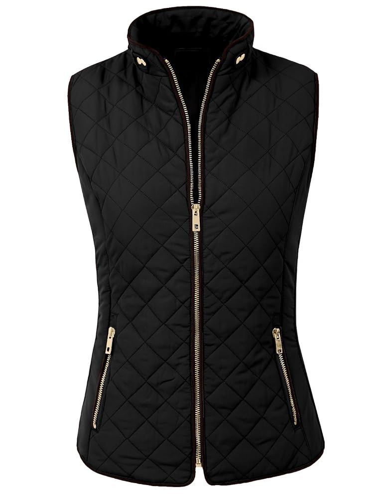 NE PEOPLE Womens Lightweight Quilted Padding Zip Up Vest Gilet(S-3XL) | Amazon (US)