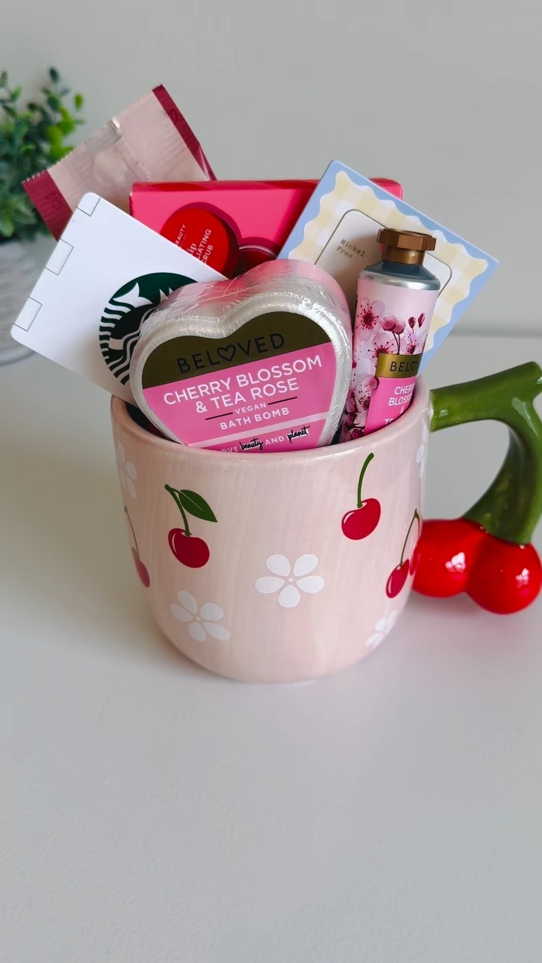 Teacher Appreciation or Mother’s Day gift idea! Can include a gift card or leave it out. Cherry coffee mug, bath bomb, hand lotion, lip gloss, earrings

#LTKFindsUnder50 #LTKGiftGuide #LTKBeauty