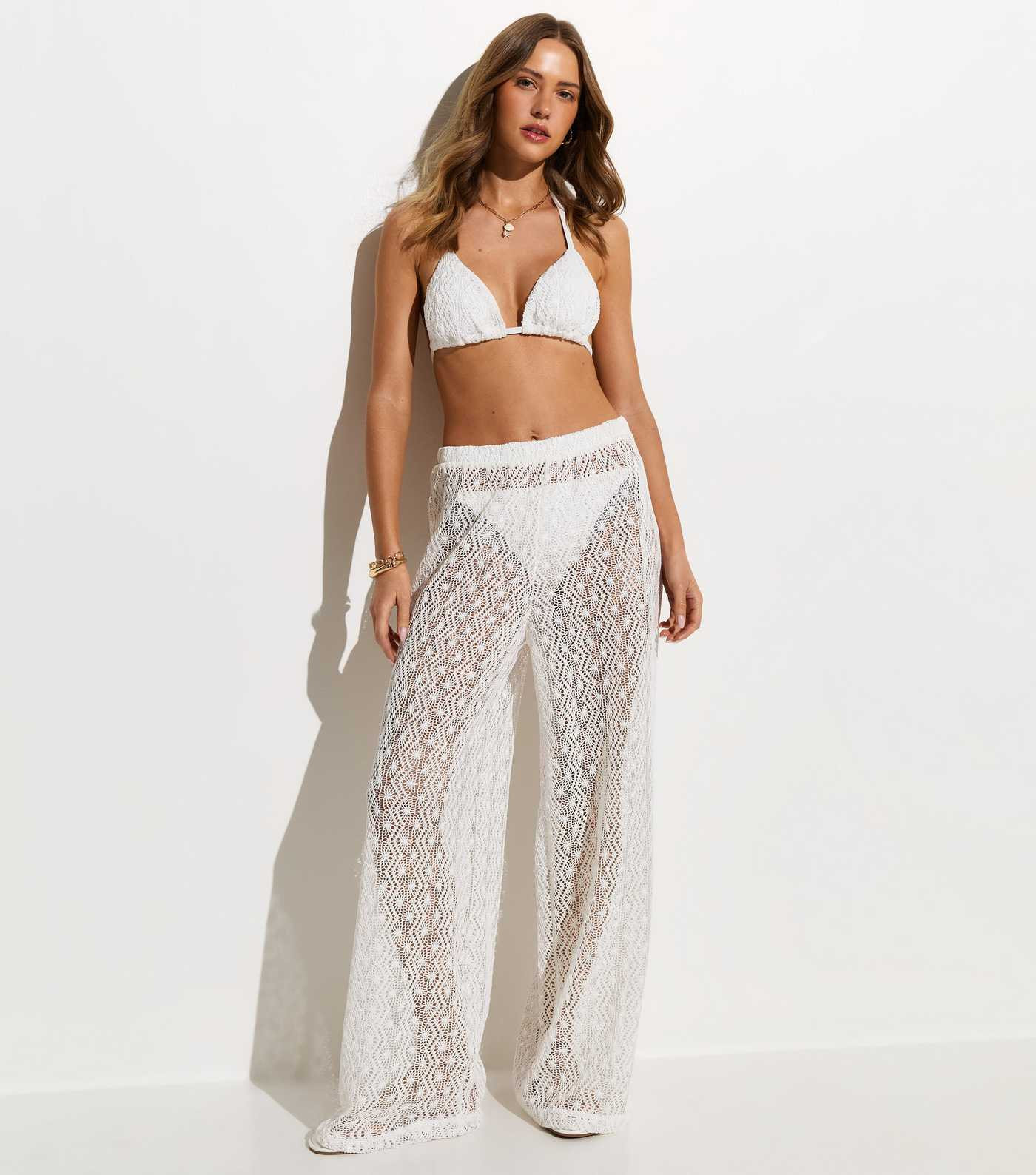 White Crochet Beach Trousers | New Look | New Look (UK)