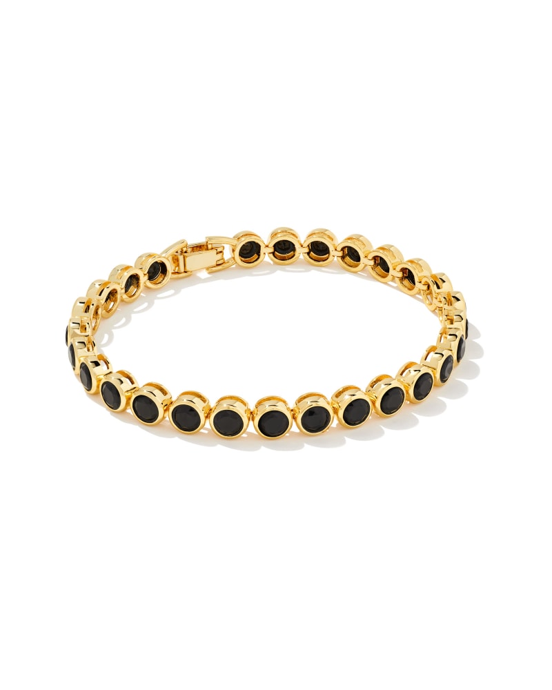 Carmen Gold Tennis Bracelet in Black Spinel | Kendra Scott