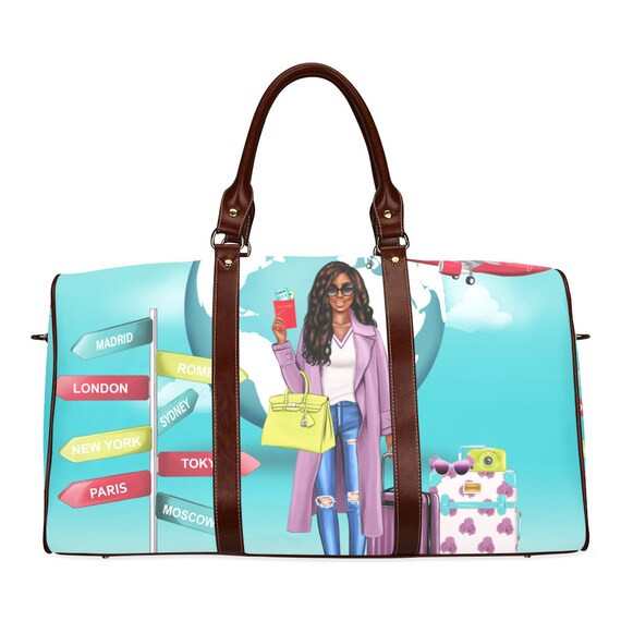 African American Travel Overnight Weekender Sleepover Sports - Etsy | Etsy (US)